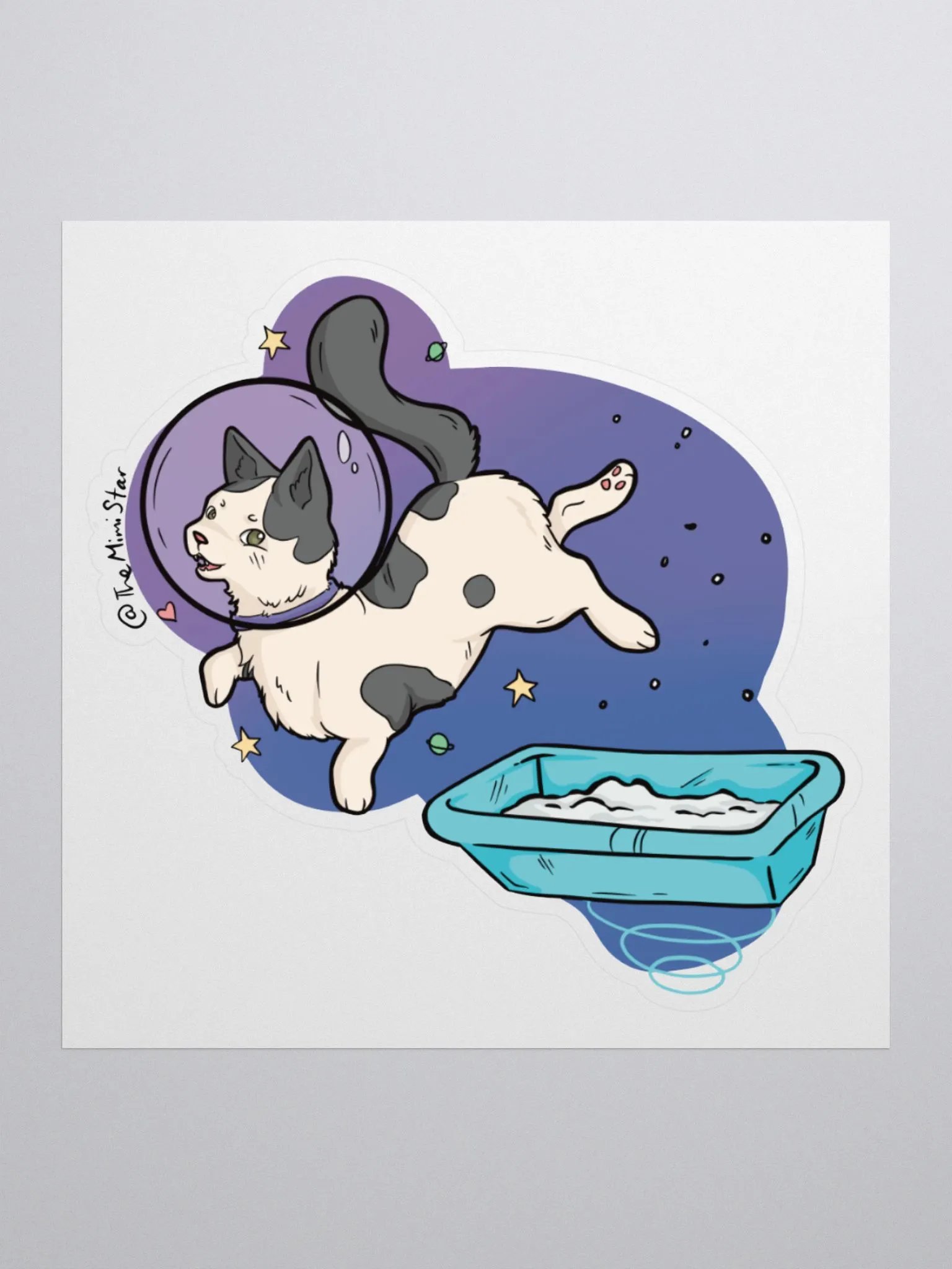 Astro Cat Kiss-Cut Sticker product image (1)