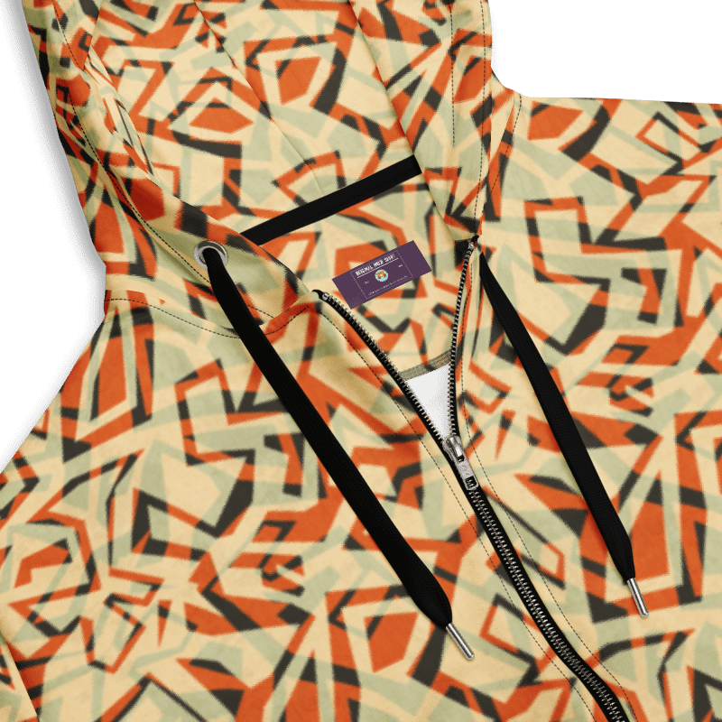 Orange Grunge 2 | Recycled ZIP Unisex Hoodie product image (7)