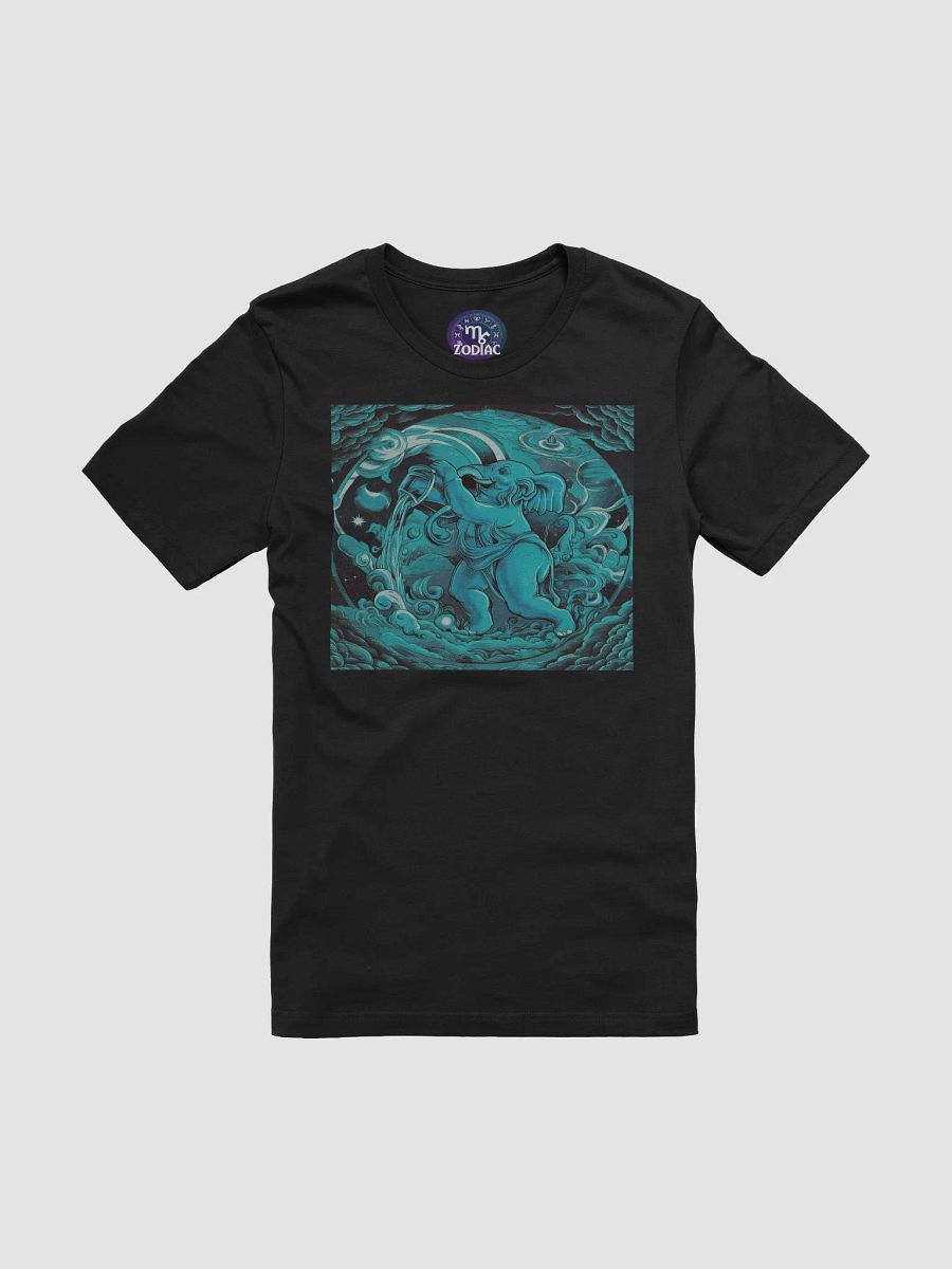 Exclusive Unisex Aquarius Zodiac T-Shirt - Ethereal Water Bearer with Celestial Waves product image (3)