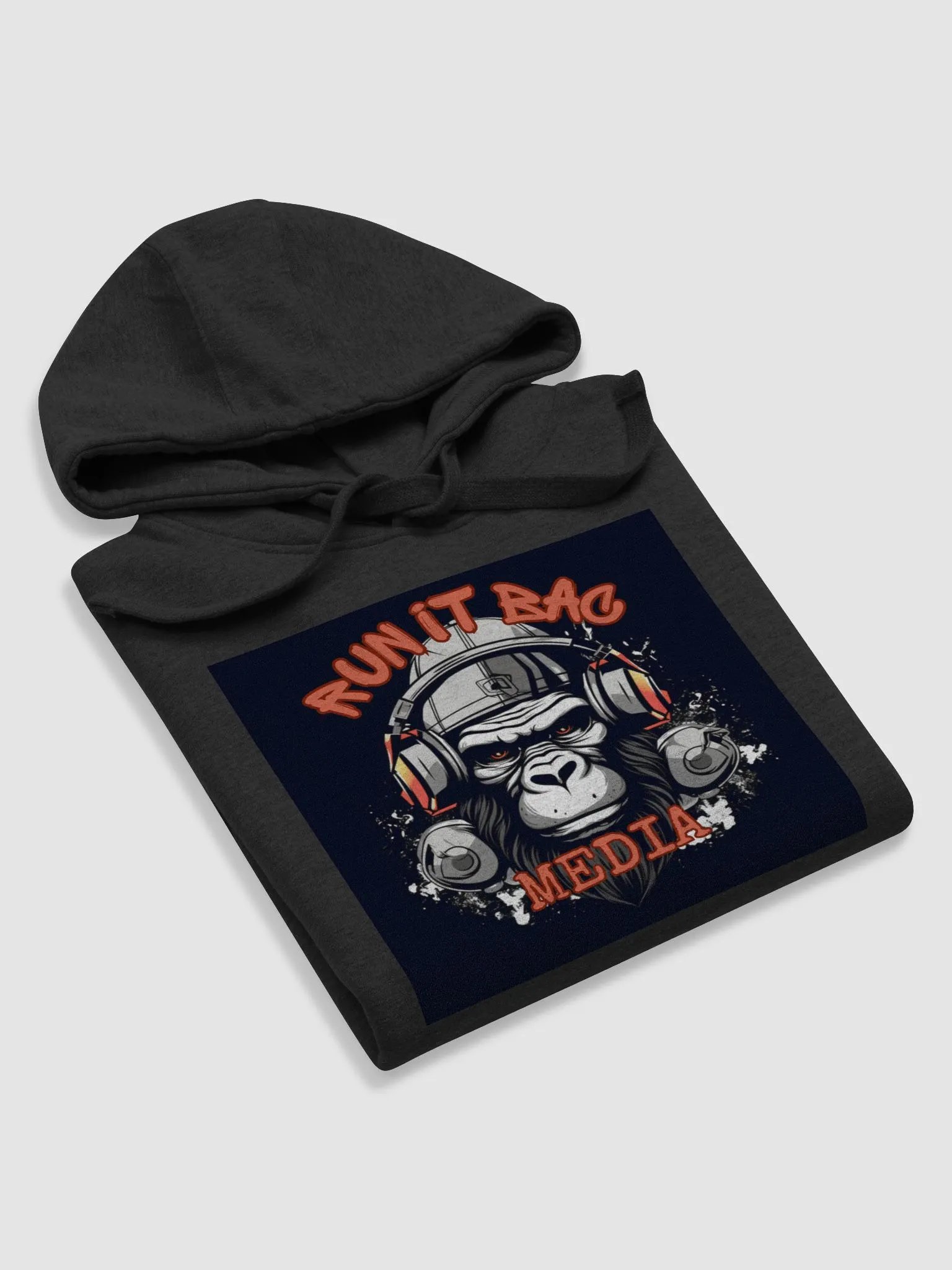 RUN It BAC Media Hoodie Black Logo product image (3)