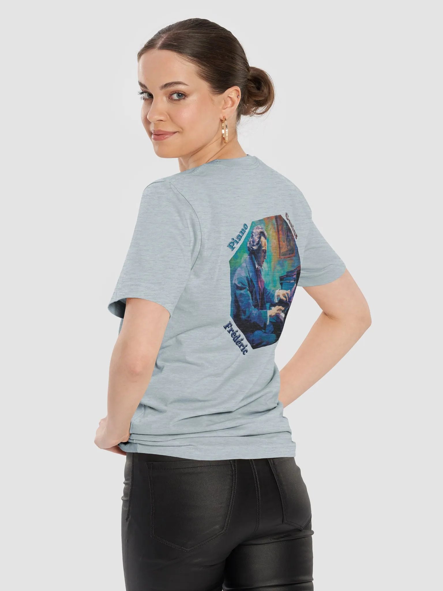 Frédéric Chopin [Playing Piano] - Piano Genius | T-Shirt (Backprint) product image (19)