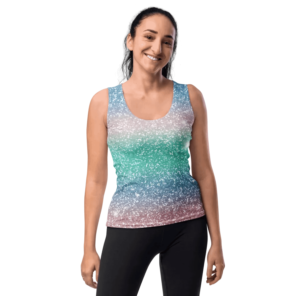Glitter Unicorn Texture Design Tank Top (5) product image (10)