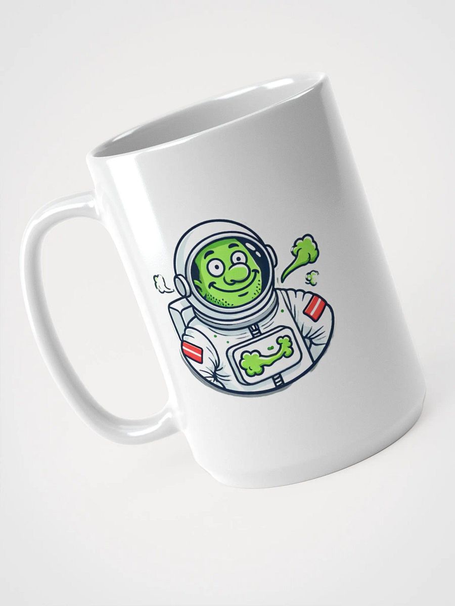Patch-Style Sickly Astronaut with a beard on a mug product image (3)