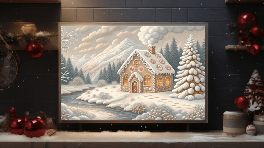 Gingerbread Cottage in Winter Wonderland - Frame TV IV product image (2)