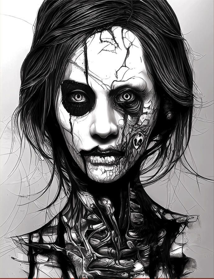 Zombie Portrait Coloring Book product image (4)