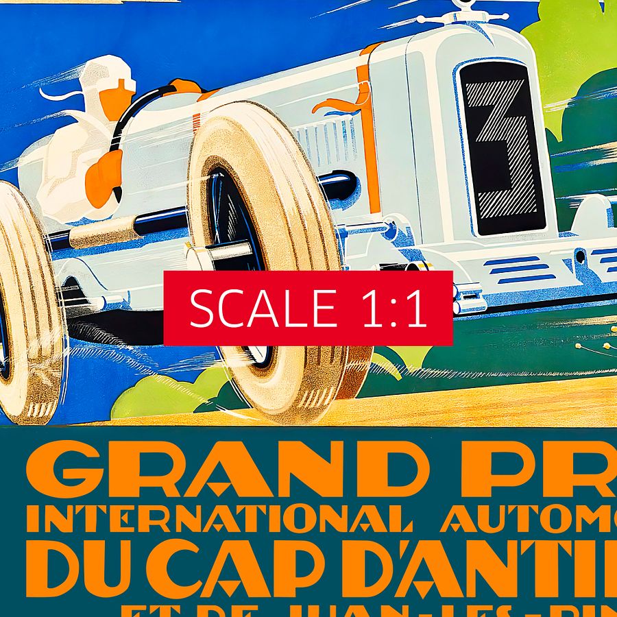 Monaco Antibes Vintage F1 Grand Prix, 1929 poster — Vintage Formula 1 poster, Monaco Grand Prix poster, retro travel poster, travel art product image (4)