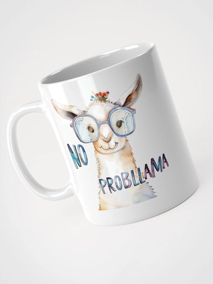 No Probllama White Glossy Mug product image (2)