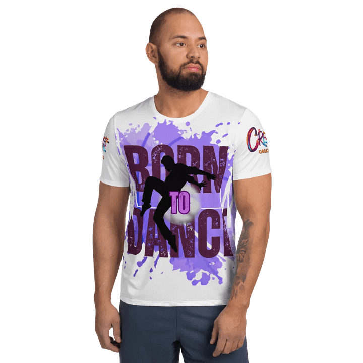 Born to Dance His Silhouette Huge Print Athletic Tee product image (1)