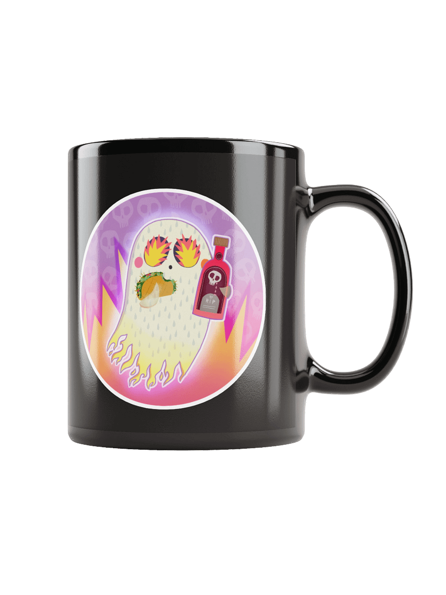 Pastel Little Ghost Hot Sauce - Black Ceramic Mug product image (2)