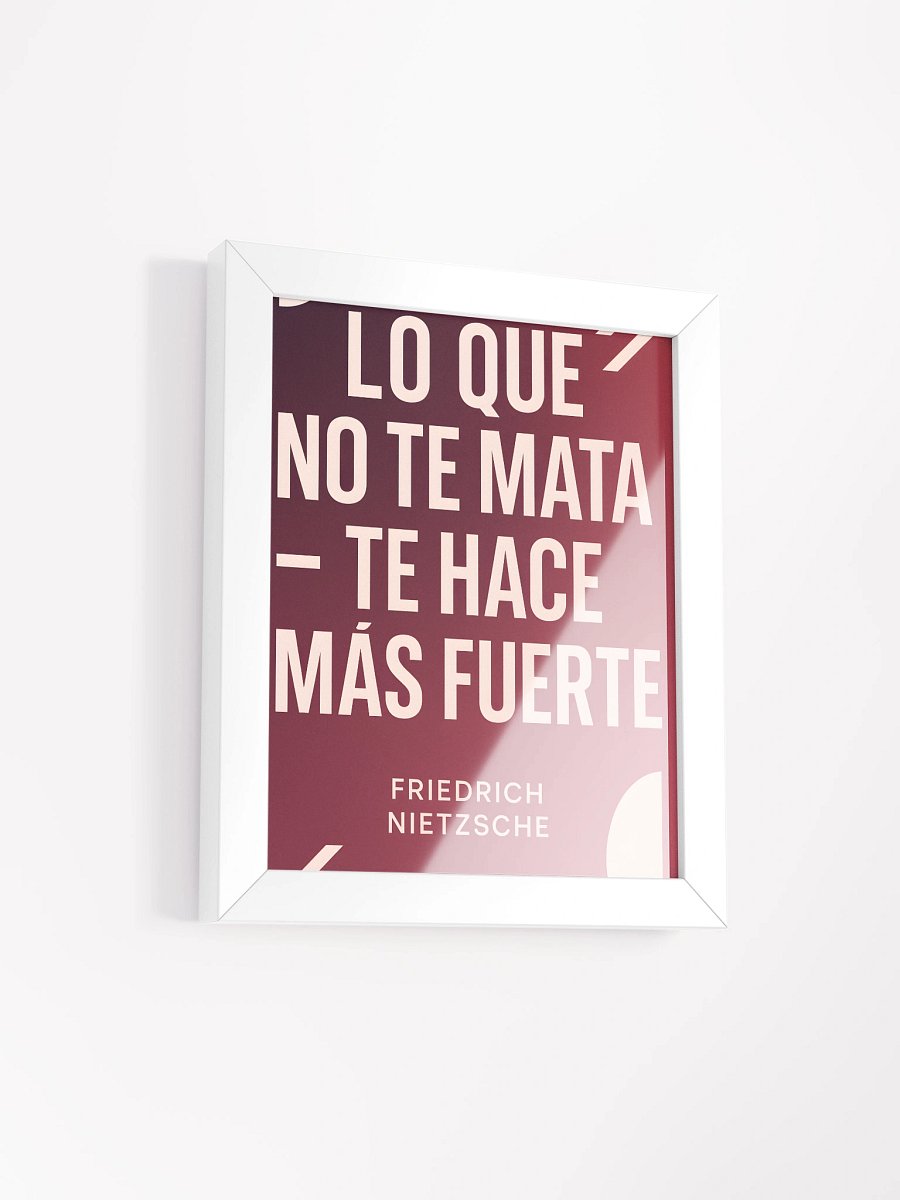 Póster de fortaleza moderno con cita viral de Nietzsche en español product image (2)