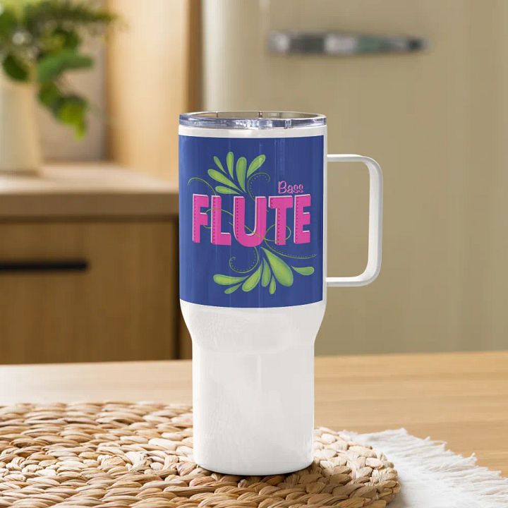 Flute Flourish Travel Mug with Handle - Bass product image (1)
