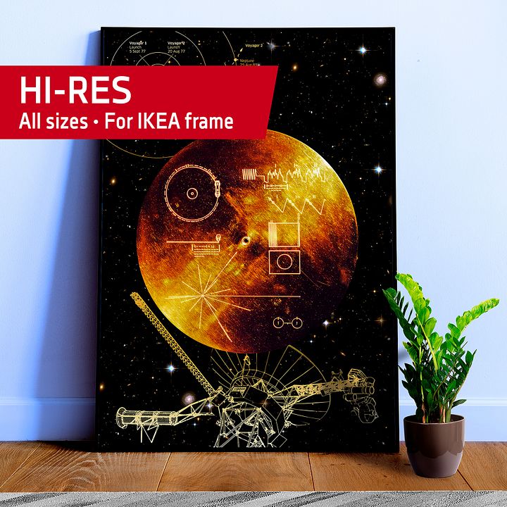 NASA Voyager 1 Golden Record — space poster, science print product image (1)