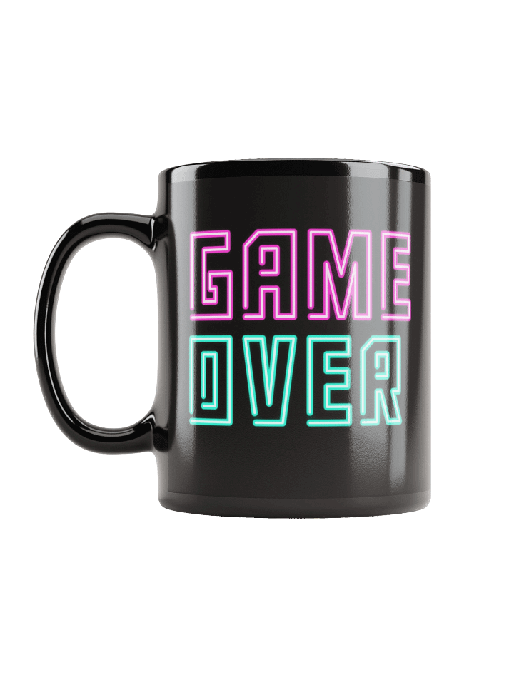 Game Over Neon Text Black Coffee Mug product image (2)