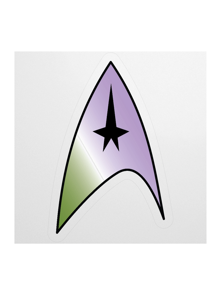 Genderqueer Pride Gradient Starfleet Sticker product image (2)