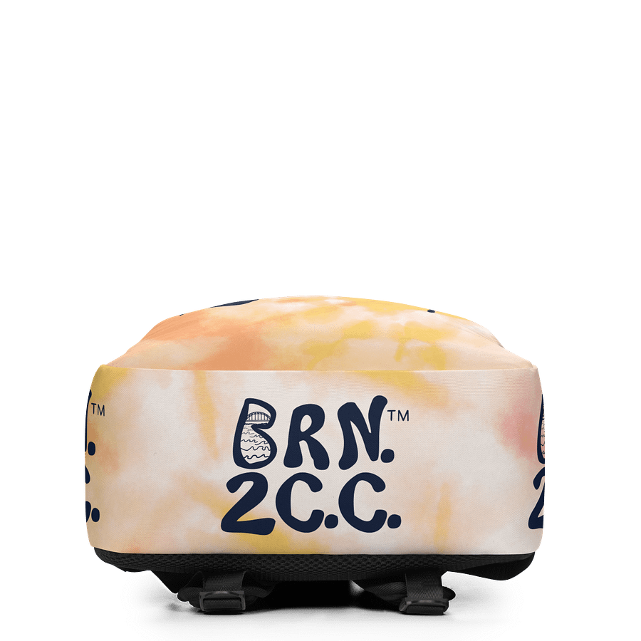 BOURNE to Cape Cod™ | Backpack | BRN.2C.C.™ | Coastal Carryall | Minimalist Style, Maximum Vibes | Navy Blue on Orange Tie-Dye🎒🌊 product image (4)