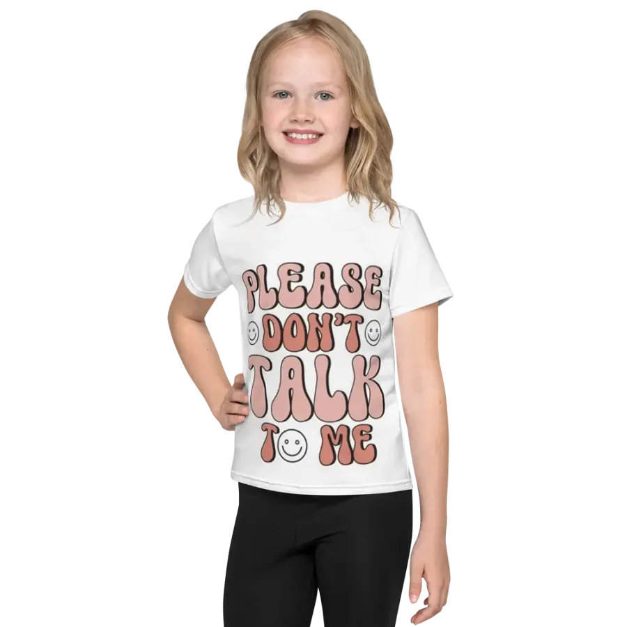 Kids Girl Crew Neck T-Shirt Don't Talk product image (1)
