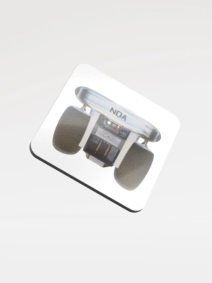 NDA Jetpack White Glossed Cork Coaster product image (1)