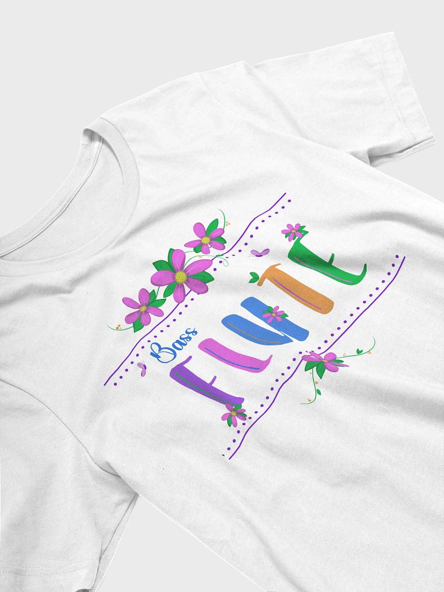 Unisex Fit - Floral Flute T Shirt - Blue Bass Letters product image (3)