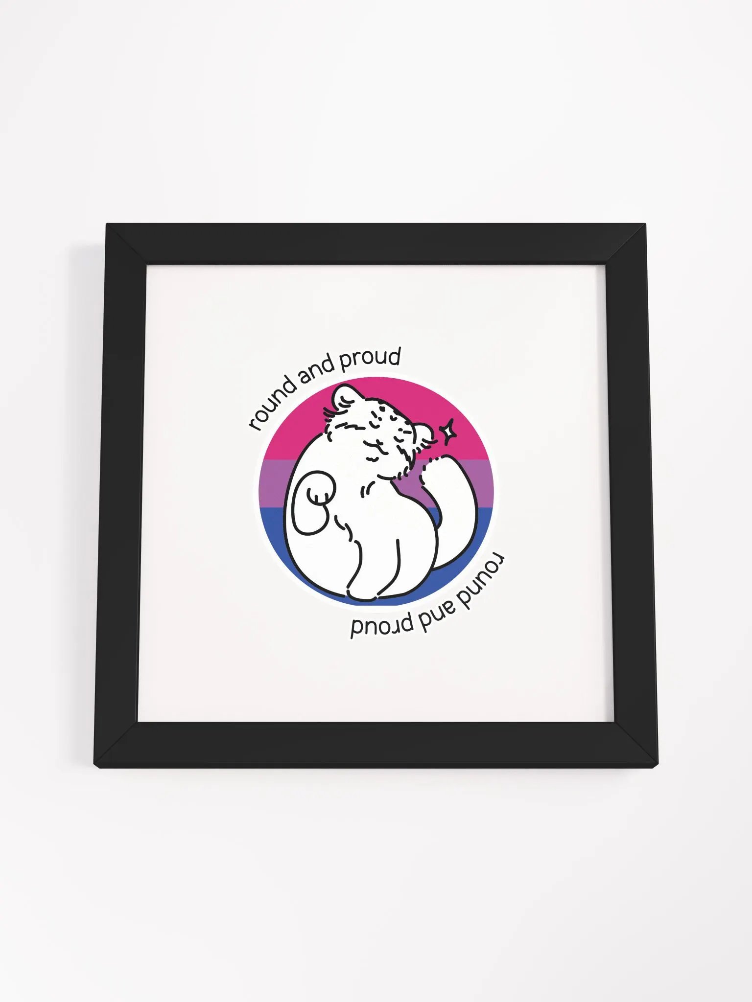 Round and Proud Manul Bisexual Version - Framed Print product image (10)