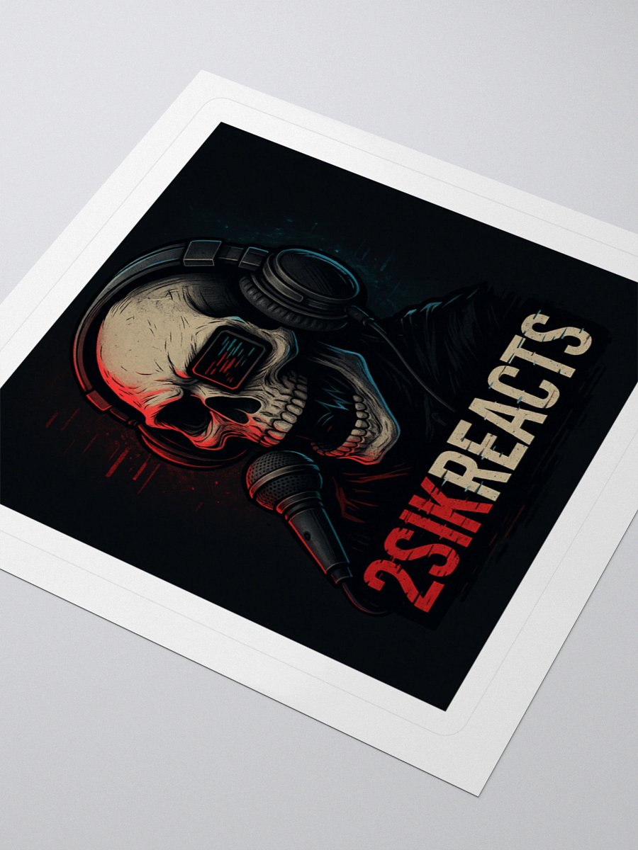 2SikReacts Logo Sticker – Skull Mic Edition product image (7)