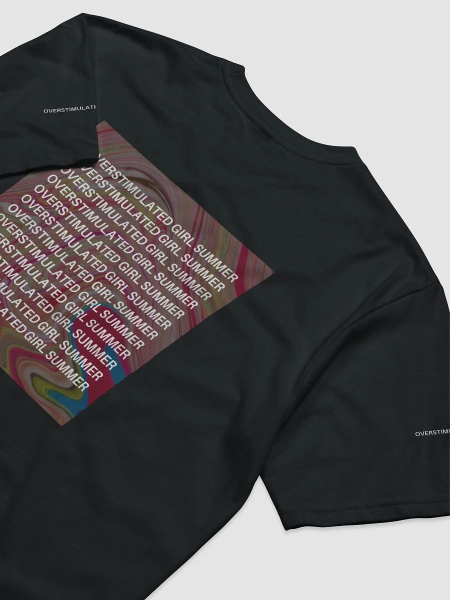 OVERSTIMULATED GIRL SUMMER trippy black eco tee product image (8)
