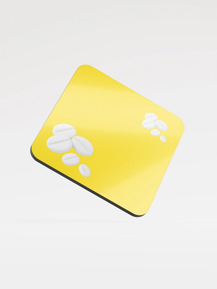 Yellow I Swear They Are Coffee Beans! White Coffee Beans Coaster product image (1)