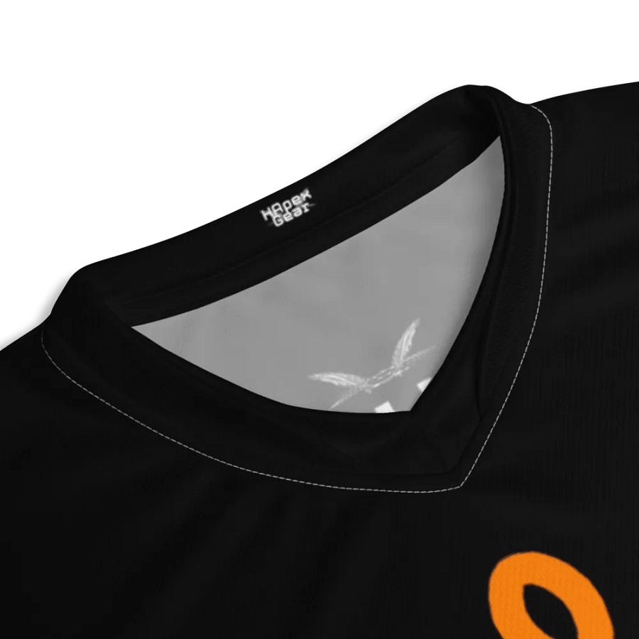 Cancer Awareness - Orange Ribbon - Black - Recycled Unisex Sports Jersey - White HApex Gear White Logo product image (4)