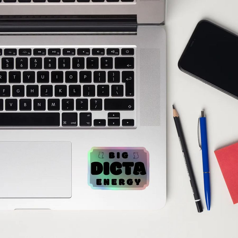 Big Dicta Energy Holographic Vinyl Sticker product image (12)