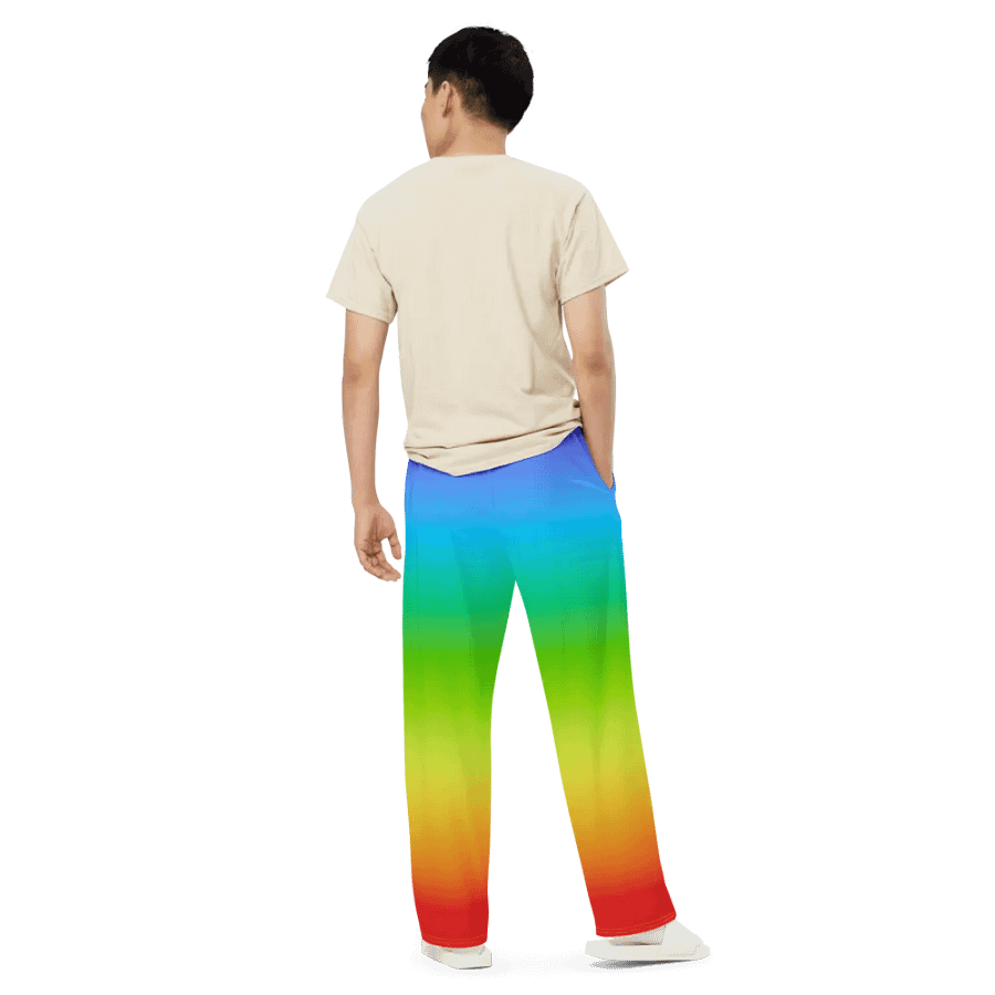 Rainbow Unisex Wide Leg Pants product image (5)