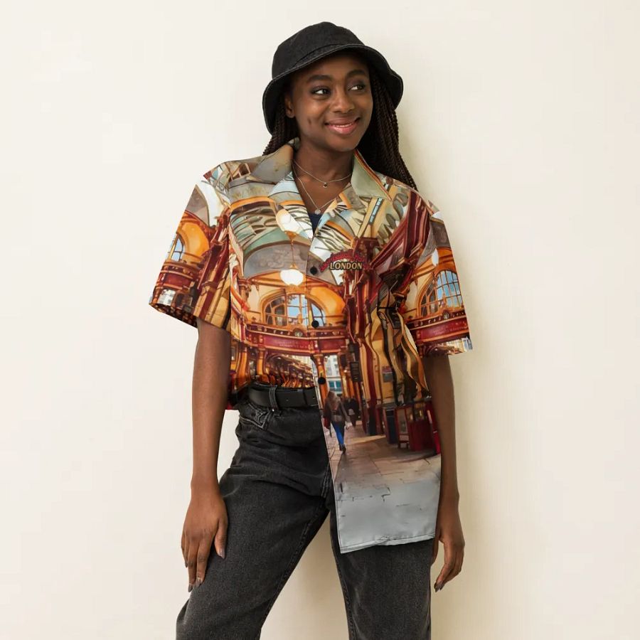 Leadenhall Market London All Over Print Hawaiian Shirt product image (8)