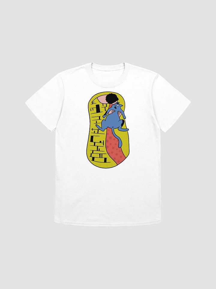 Whimsical Cat and Tie Cartoon T-Shirt product image (1)