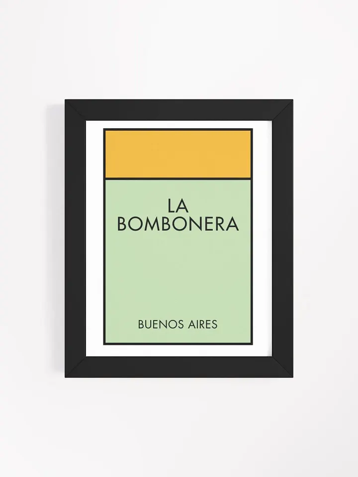 La Bombonera Buenos Aires Monopoly Title Art Framed Print product image (1)