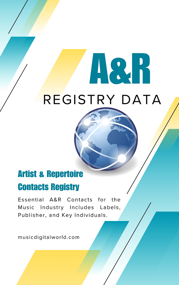 Artist & Repertoire, A&R Data PDF, A&R Music Industry, Music A&R, A&R Registry Contacts for Music product image (1)