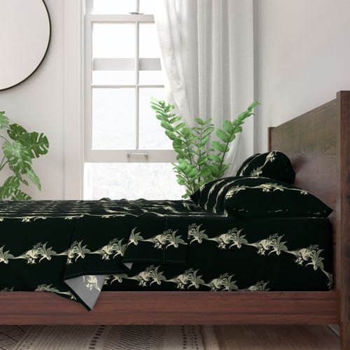 Seamless Pattern - Fairy Flower Stripes in Cream and Green product image (3)