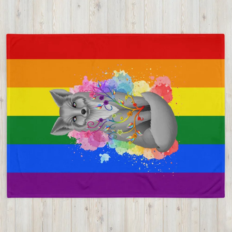 Rainbow Pride Fox Blanket (2023) product image (4)