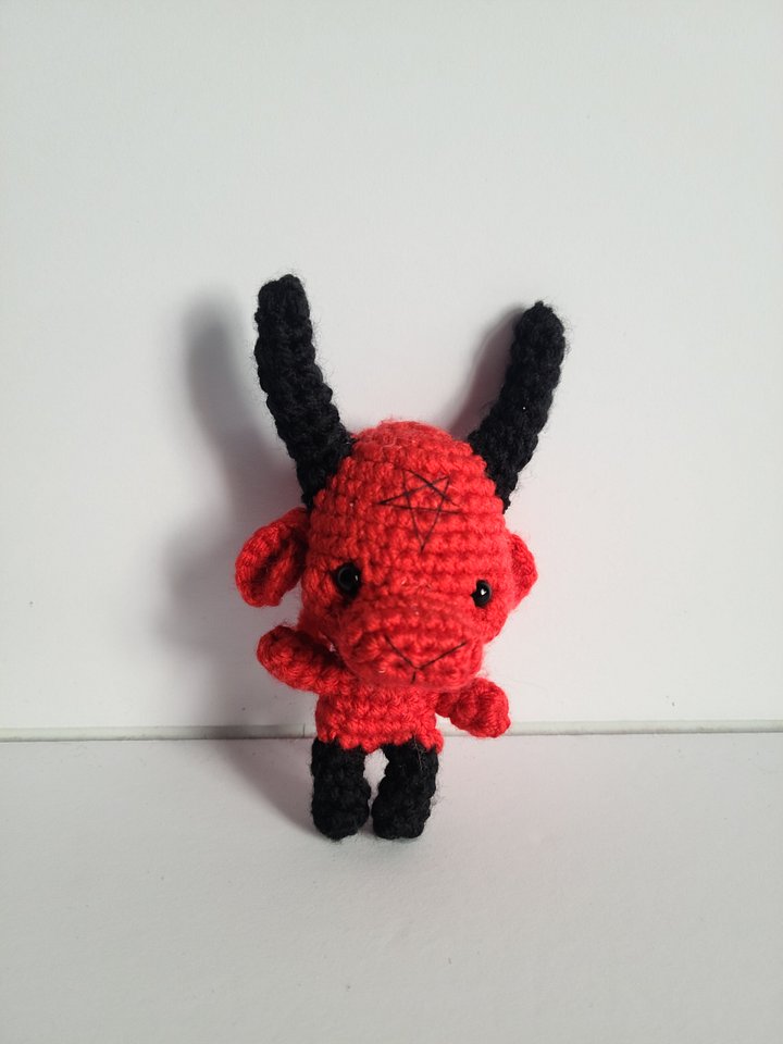 Handmade Amigurumi Mini Baphomet Stuffed Animal product image (1)