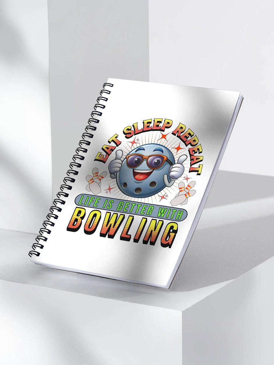 Eat Sleep Repeat Thumbs Up Bowling Ball Spiral Notebook product image (3)