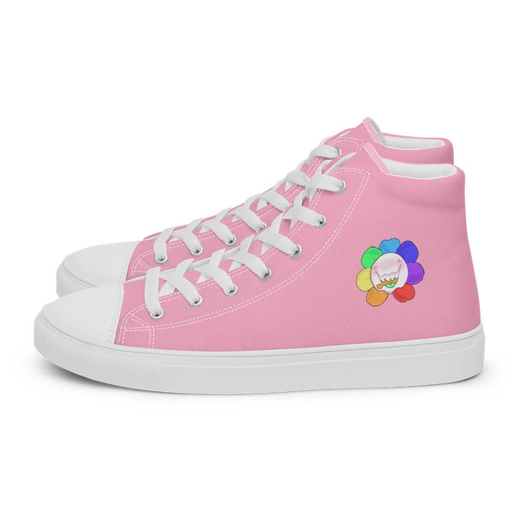 Pastel Pink and White Flower Sneakers product image (2)