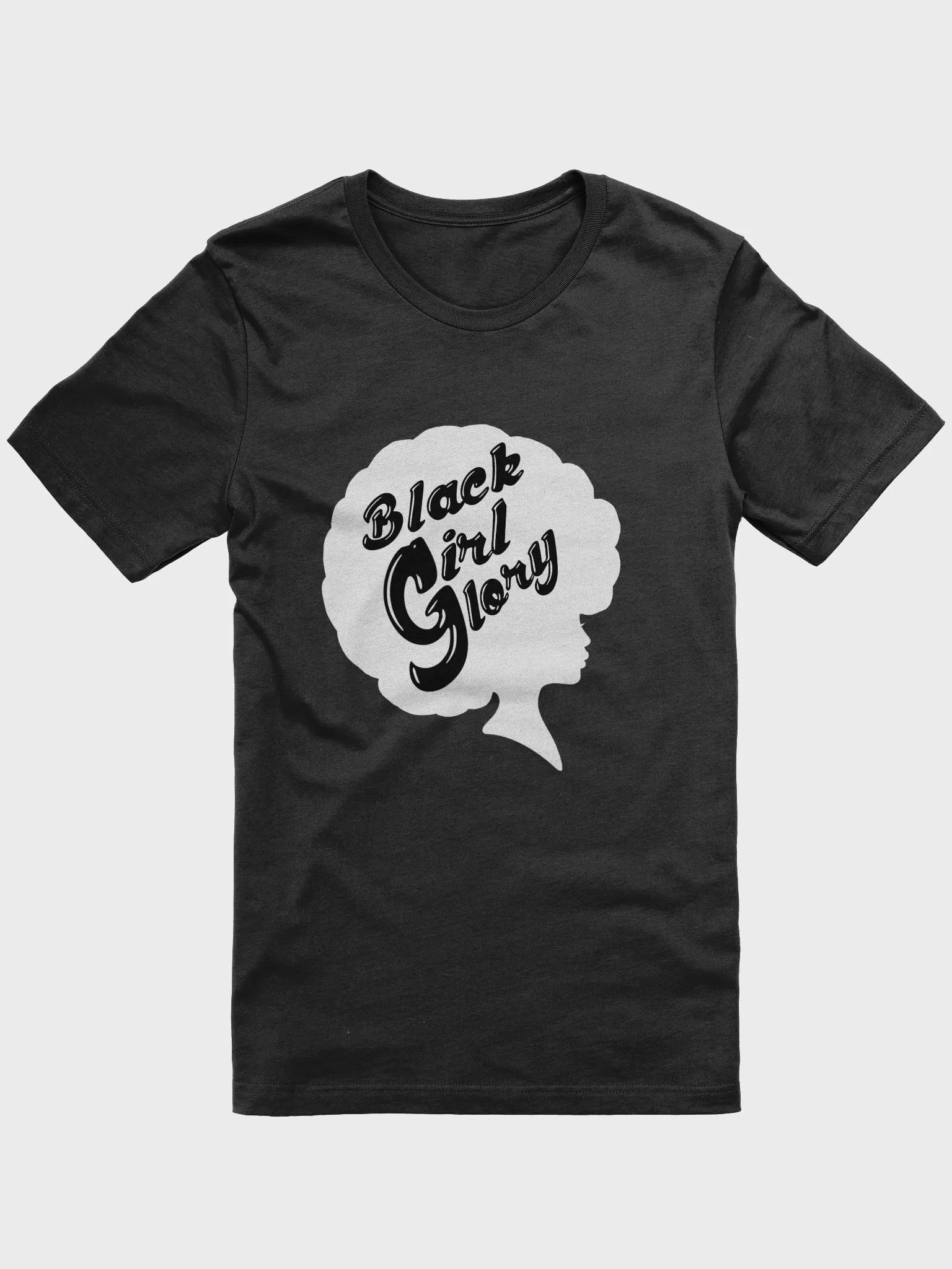 Black Girl Glory Tee (White design) product image (1)
