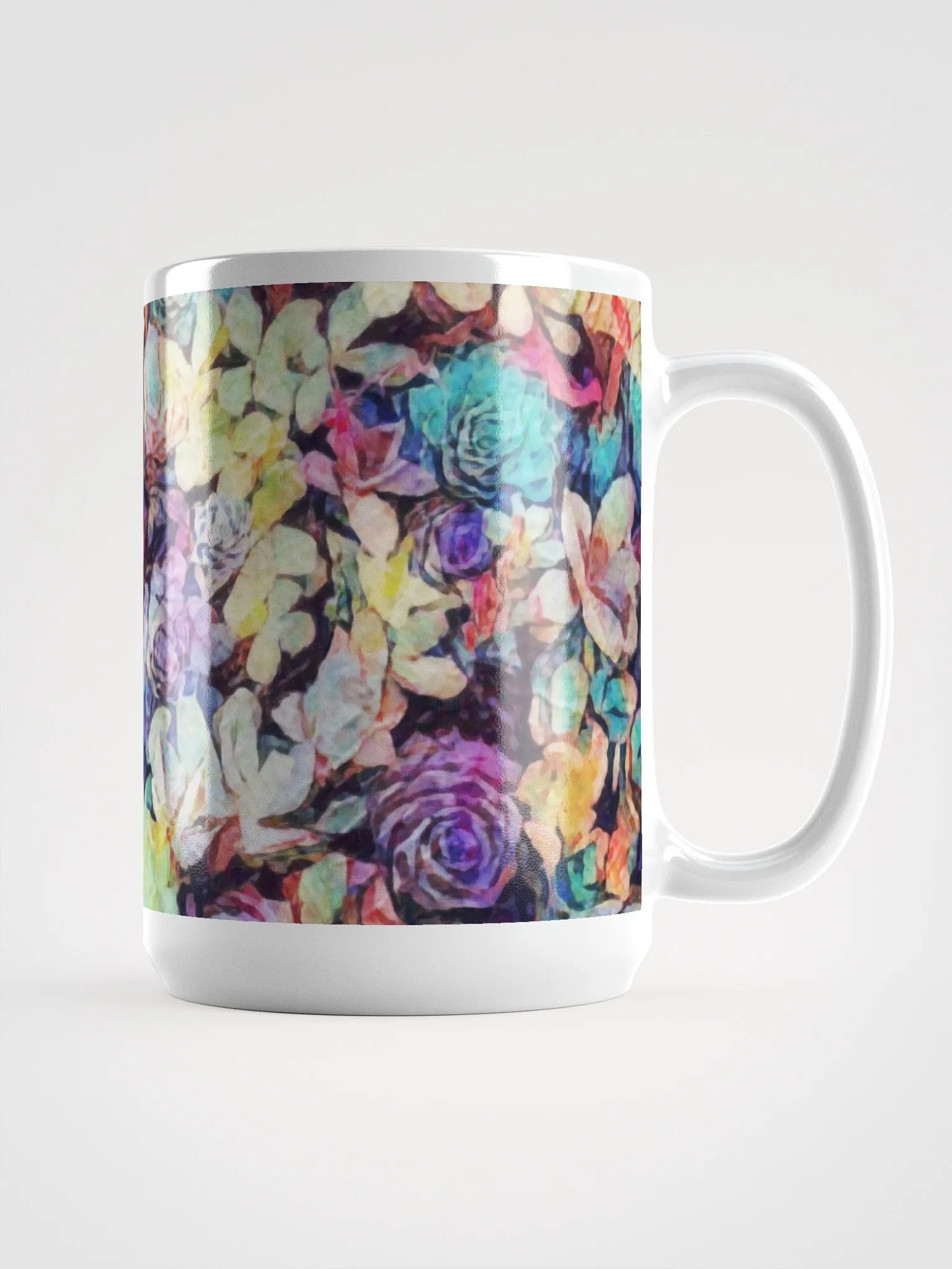 Abstract Graphic | White Coffee Mug | Enchanting Succulent product image (3)