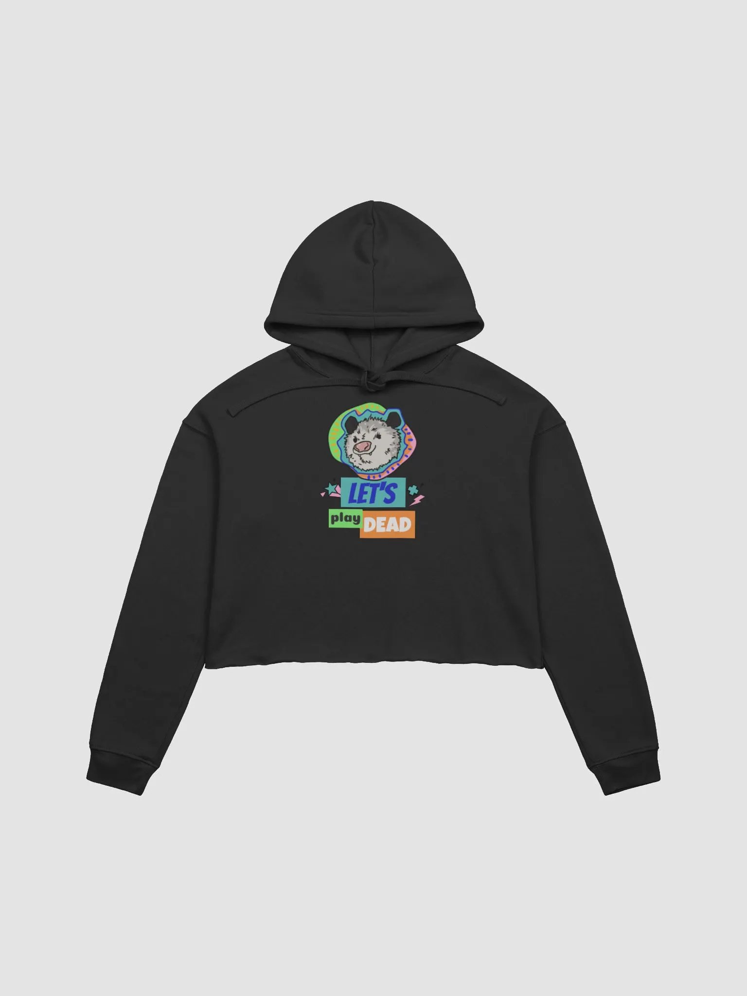 Let's Play Dead fleece crop hoodie product image (2)