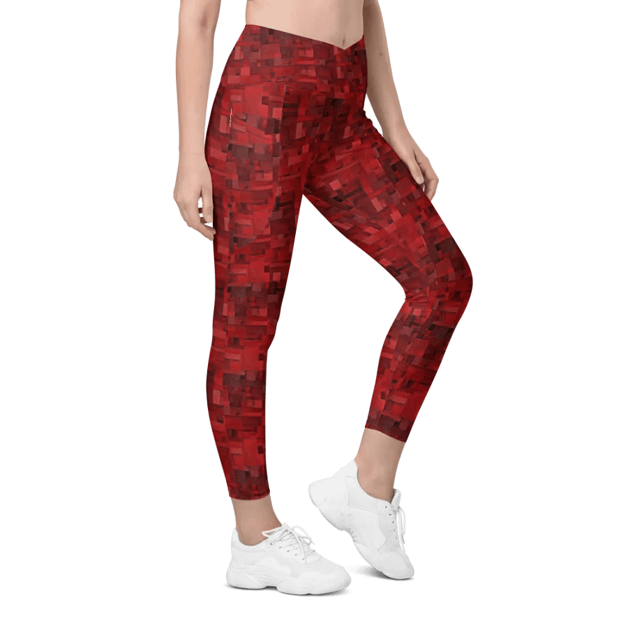 Limited Edition Passion Red Crossover Leggings with Pockets product image (6)