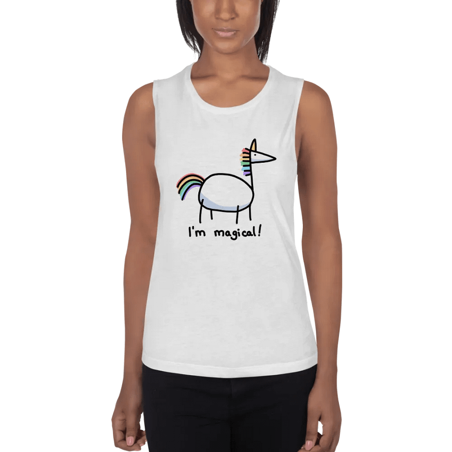 Rainbow Unicorn Flowy Muscle Tank product image (1)