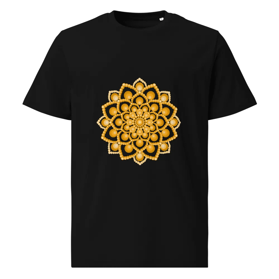 Orange Flower Mandala Organic Cotton T-Shirt product image (1)