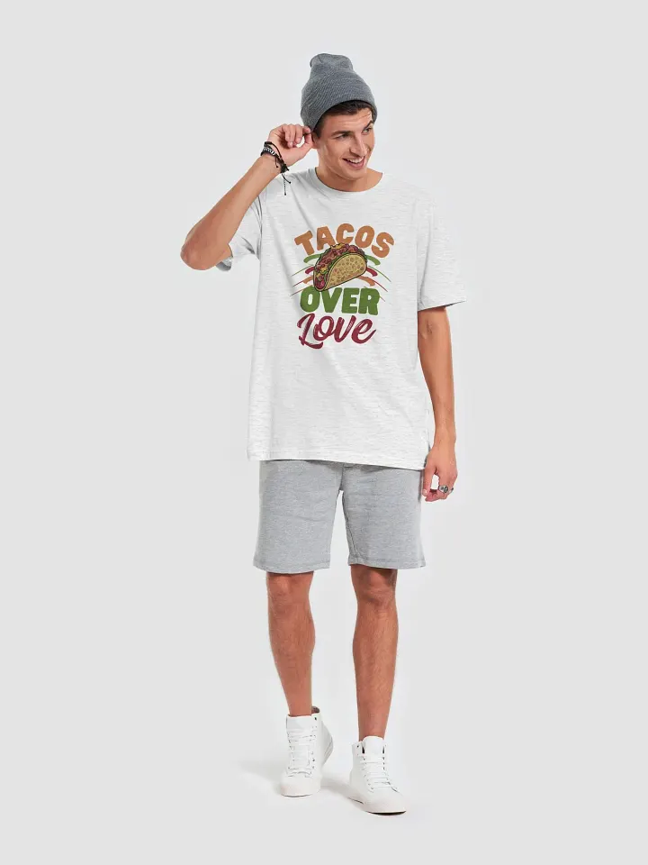 Tacos Over Love - Funny Valentine's T-Shirt for taco fans and food lovers product image (2)