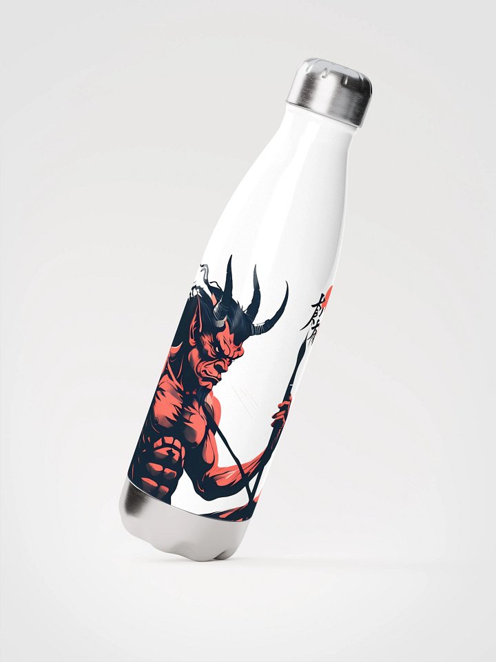 Fiery Oni Demon Art - Bold Japanese Folklore Design Stainless Steel Water Bottle product image (2)