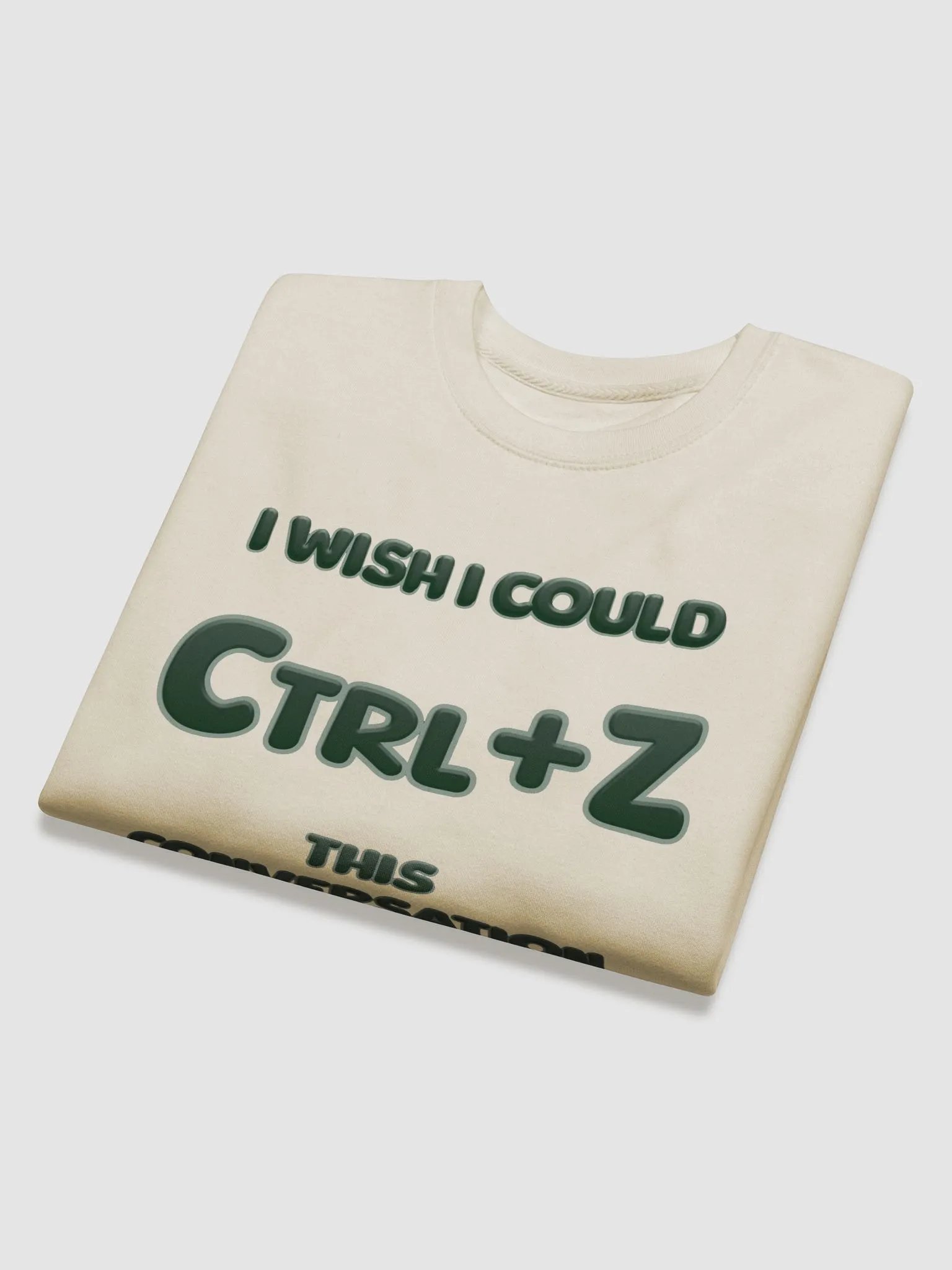 【Ctrl+Z】Green Text Premium Sweatshirt product image (3)