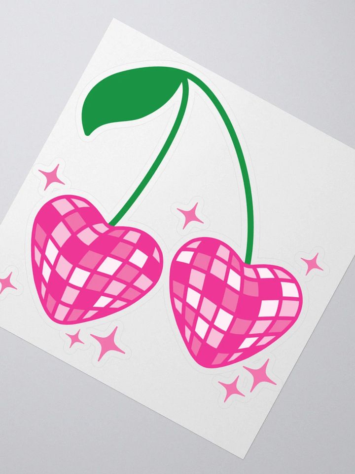 cherry disco hearts sticker product image (4)