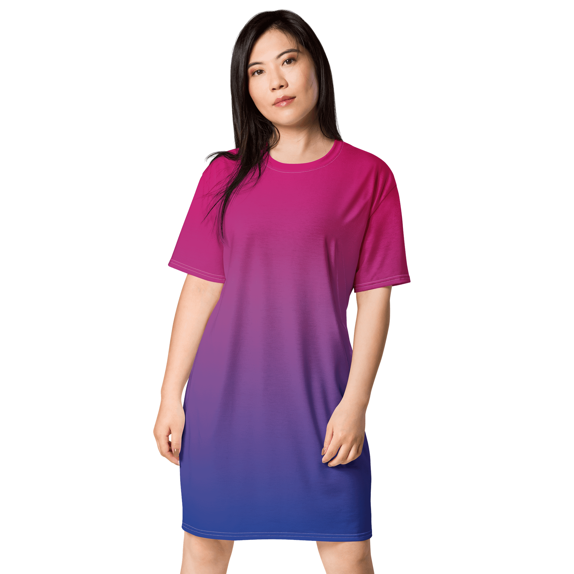 Bisexual Pride Gradient T-shirt Dress product image (1)