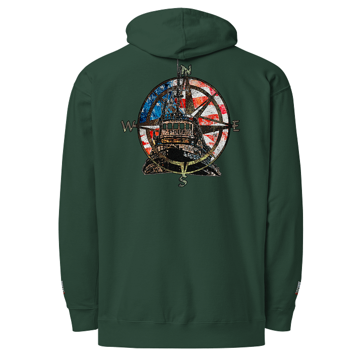 Compass Rose Pacific Falcon Flage - Twin Anchor Front & sleeves (embroidered) product image (1)